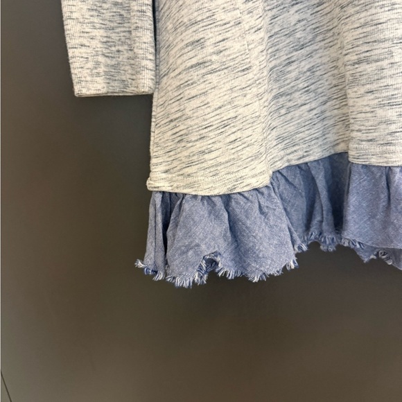 Saturday Sunday (Anthropologie) XS mint EUC cond Elegant Heathered Top w denim - Picture 3 of 14